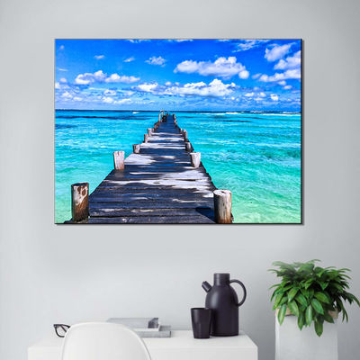 Pintura al óleo de paisajes multicolores hecha a mano en lienzo con diferentes imágenes Decoración del hogar