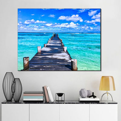 Pintura al óleo de paisajes multicolores hecha a mano en lienzo con diferentes imágenes Decoración del hogar