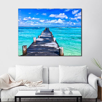 Pintura al óleo de paisajes multicolores hecha a mano en lienzo con diferentes imágenes Decoración del hogar