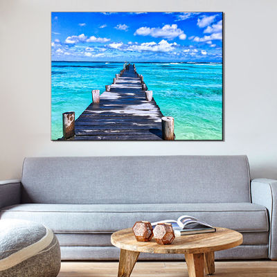 Pintura al óleo de paisajes multicolores hecha a mano en lienzo con diferentes imágenes Decoración del hogar