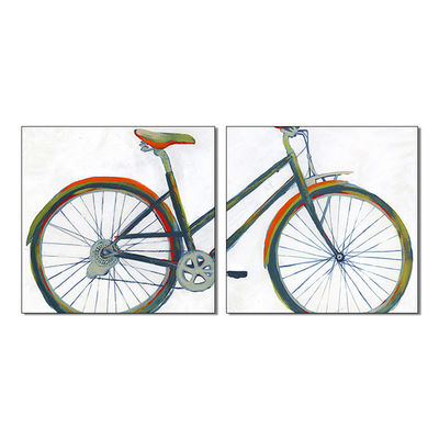 Pintura a pulverización personalizada Bicicleta de época en lienzo fácil de configurar Impresiones de decoración de sala de estar