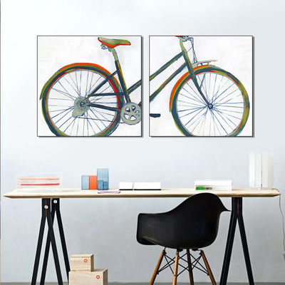 Pintura a pulverización personalizada Bicicleta de época en lienzo fácil de configurar Impresiones de decoración de sala de estar