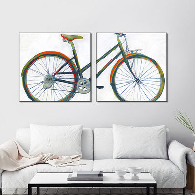 Pintura a pulverización personalizada Bicicleta de época en lienzo fácil de configurar Impresiones de decoración de sala de estar