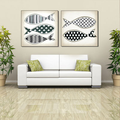 Imágenes de peces Impresiones de lienzo Pintura en aerosol Popular en el mercado europeo Diseño moderno minimalista