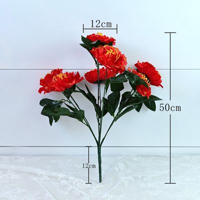 Flores artificiales duraderas Rosas rojas para la decoración del hogar