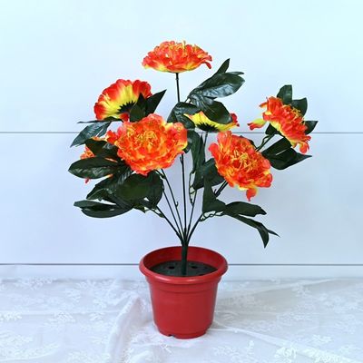 Flores artificiales duraderas Rosas rojas para la decoración del hogar