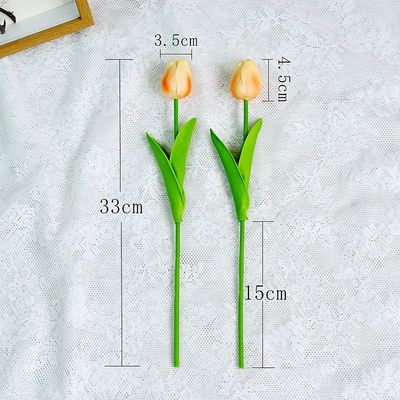 Flor de tulipán de plástico de PU Decoración suave para interiores y exteriores Flores de seda Flores de diseño de colores