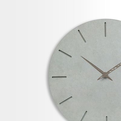Decoración ecológica para el hogar Reloj de pared gris Mdf Reloj de pared silencioso