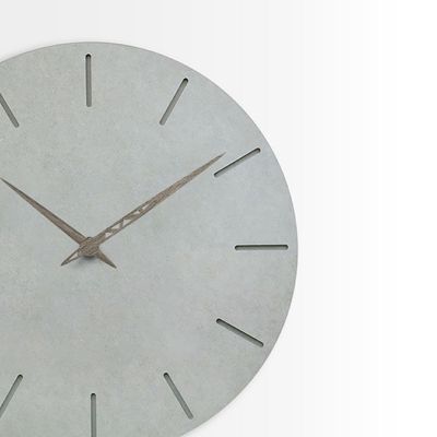 Decoración ecológica para el hogar Reloj de pared gris Mdf Reloj de pared silencioso