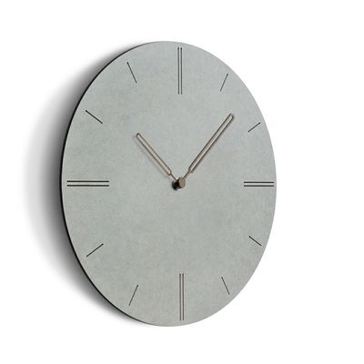 Decoración ecológica para el hogar Reloj de pared gris Mdf Reloj de pared silencioso