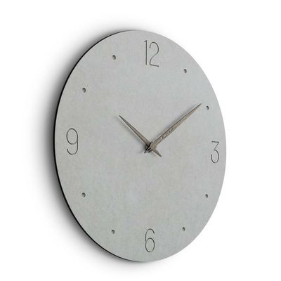 Diseño simple y natural Mdf Reloj de pared silencioso Reloj de pared de decoración de gran tamaño