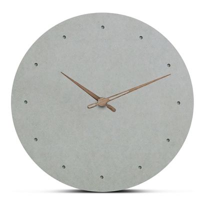 Diseño simple y natural Mdf Reloj de pared silencioso Reloj de pared de decoración de gran tamaño