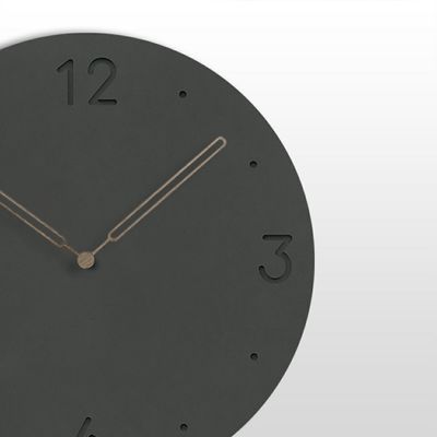 Reloj de pared negro de 5 mm Mdf Decoración de la sala de estar Reloj de pared silencioso