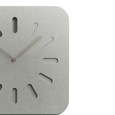 Reloj de pared de madera negro gris cuadrado para sala de estar u oficina