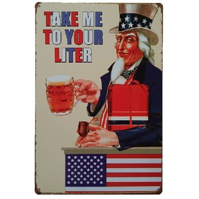 20*30cm Decoración del club de cafetería European and American Retro Metal Paintings, Hoja de cartel de metal colgante, Colección de artesanías de señalización de hierro