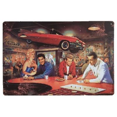 20*30cm Decoración del club de cafetería Europa Gracioso cartel de hojalata Cartel de metal personalizado Decoración de pared