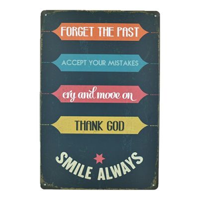 Precio de fábrica Diseño personalizado Señal de estaño, Vintage Impreso de metal para la decoración del hogar