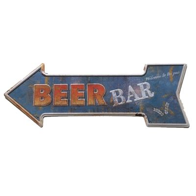 Arrow Vintage Wall Arts para club/restaurante, cartel de lata de metal de cerveza, cartel de lata de bebidas retro