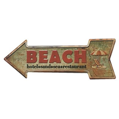 En forma de flecha Vintage Metal Sign,Impresión de letreros Bar Pub Casa Café Restaurante Decoración de pared, Retro Metal Poster