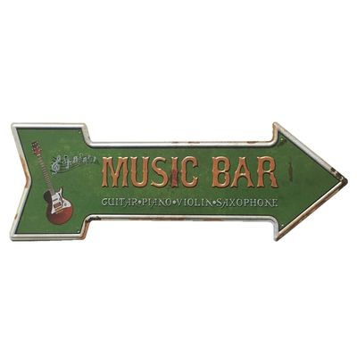 En forma de flecha Vintage Metal Sign,Impresión de letreros Bar Pub Casa Café Restaurante Decoración de pared, Retro Metal Poster