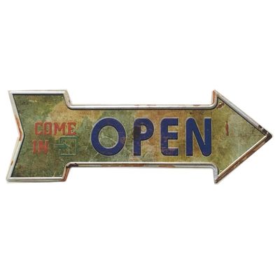 En forma de flecha Vintage Metal Sign,Impresión de letreros Bar Pub Casa Café Restaurante Decoración de pared, Retro Metal Poster