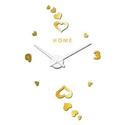 Arabe Corazón Digital Romántico Reloj de Pared de Arte Decoración para el Hogar Reloj de Pared Colgante 3D Grande