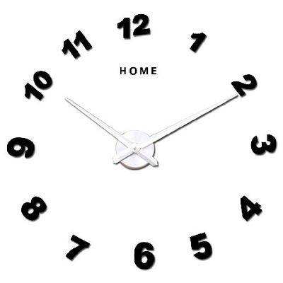 Diy Acrílico Espejo Autoadhesivo Adhesivos Reloj de pared de casa Reloj de pared de gran tamaño moderno