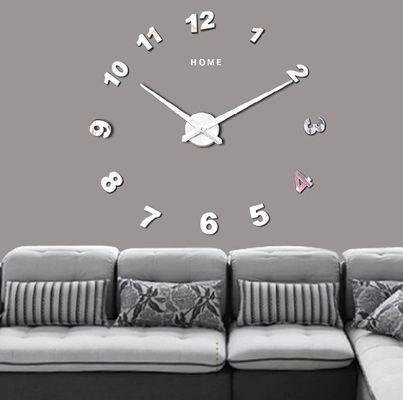 Diy Acrílico Espejo Autoadhesivo Adhesivos Reloj de pared de casa Reloj de pared de gran tamaño moderno