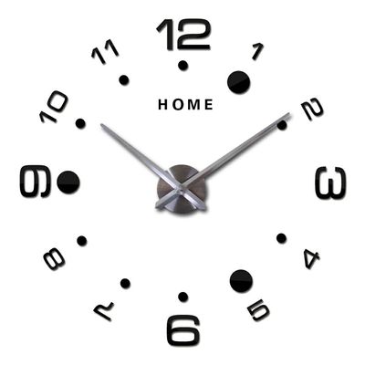 Decoración Relojes de pared modernos únicos 3D Acrílico Sala de estar Reloj de arte de pared