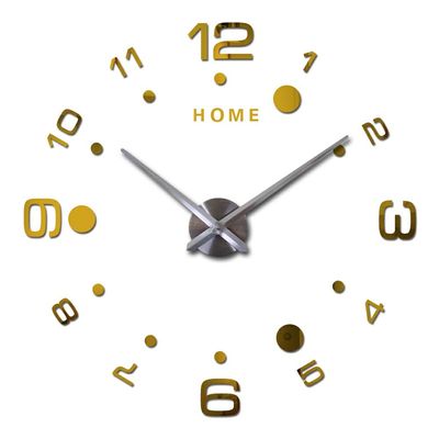 Decoración Relojes de pared modernos únicos 3D Acrílico Sala de estar Reloj de arte de pared