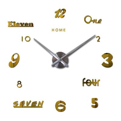 Retro autoadhesivo adhesivos mudos relojes de pared decorativos para el salón gran reloj de pared colgante