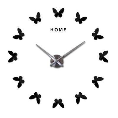 Romántico Mariposa Reloj de pared grande y elegante Decoración Espejo pegatinas de pared Reloj de pared moderno