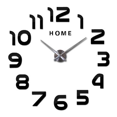 Reloj de pared acrílico 3D personalizado DIY Números Decorativos Gigante de gran tamaño Espejo Reloj de arte de pared