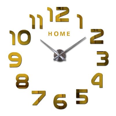 Reloj de pared acrílico 3D personalizado DIY Números Decorativos Gigante de gran tamaño Espejo Reloj de arte de pared