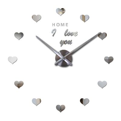 Amor Corazón Acrílico Cuarzo Relojes de Pared Personalizados Casa Salón Reloj de Pared Moderno Único