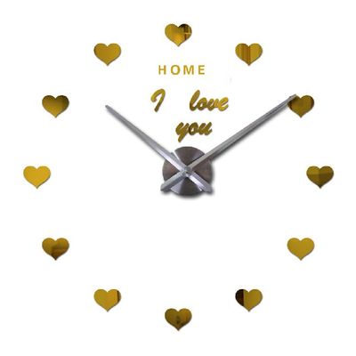 Amor Corazón Acrílico Cuarzo Relojes de Pared Personalizados Casa Salón Reloj de Pared Moderno Único
