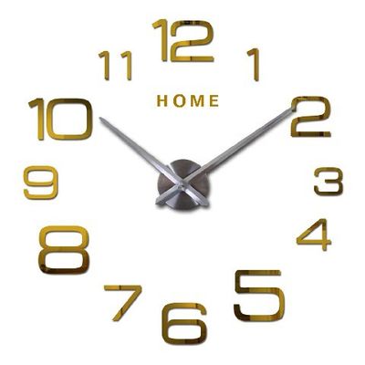 Relojes de pared de estilo vintage de gran tamaño de estilo digital árabe Relojes de pared decorativos de espejo acrílico para el salón