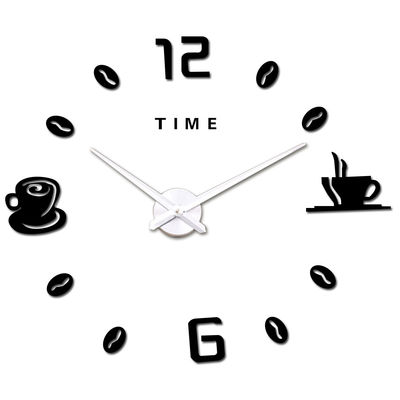 Tazas de café digitales árabes Reloj de pared moderno Reloj de pared grande y elegante