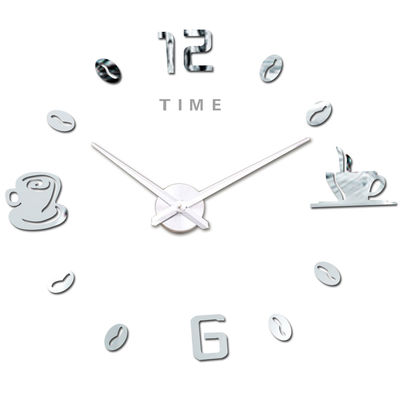 Tazas de café digitales árabes Reloj de pared moderno Reloj de pared grande y elegante