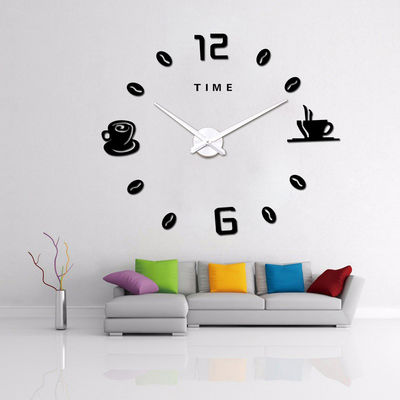 Tazas de café digitales árabes Reloj de pared moderno Reloj de pared grande y elegante