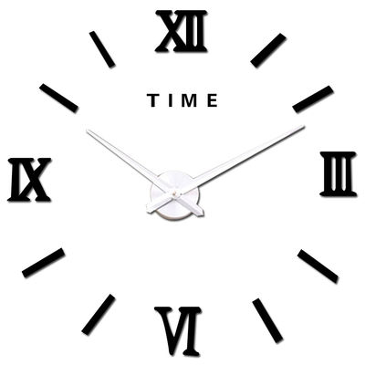Roman Digital Gran Espejo Reloj de Pared Moderno Gran Reloj de Pared de Estilo Vintage