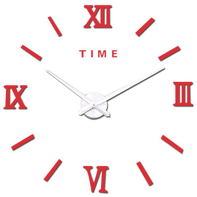 Roman Digital Gran Espejo Reloj de Pared Moderno Gran Reloj de Pared de Estilo Vintage