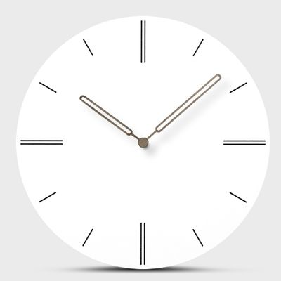 Reloj de pared de 12 pulgadas creativo moderno silencioso reloj de pared decorativo blanco para el salón