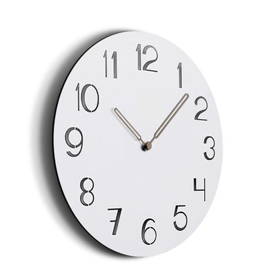 Números árabes nórdicos Reloj de pared moderno Decoración de sala de estar de madera Relojes de pared para sala de estar