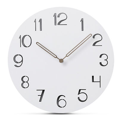 Números árabes nórdicos Reloj de pared moderno Decoración de sala de estar de madera Relojes de pared para sala de estar