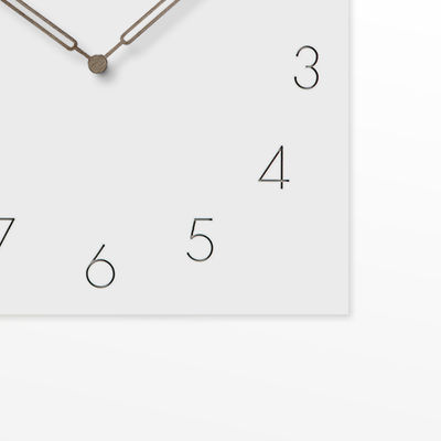 Números árabes Silencioso Cuarzo Reloj de arte de pared Cuadrado blanco Gran estilo vintage Reloj de pared