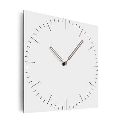Breve Reloj de pared moderno Salón de estar Cuarzo Cuadrado decorativo Cocina Reloj de pared Madera Reloj de pared mudo