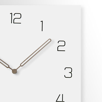 Reloj de pared de cocina de 12 pulgadas Nórdico Silencioso Cuadrado Blanco Gris Negro Reloj de pared de madera