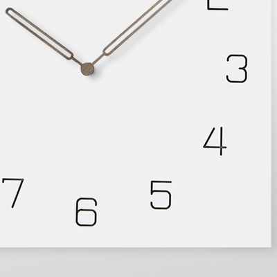 Reloj de pared de cocina de 12 pulgadas Nórdico Silencioso Cuadrado Blanco Gris Negro Reloj de pared de madera