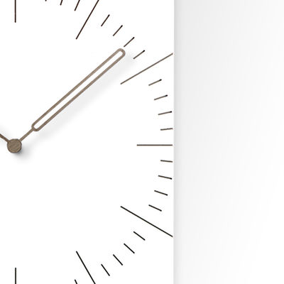 Relojes de pared decorativos cuadrados para el salón Breve MDF mudo Madera Reloj de pared colgante grande con aguja